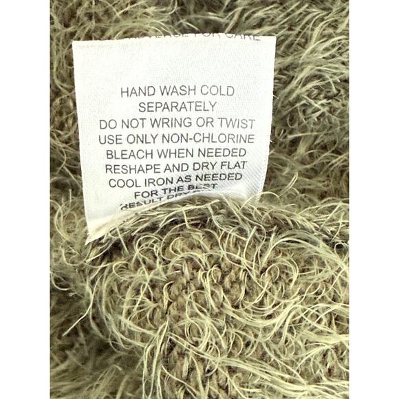 Pink Rose Sage Green Fuzzy Eyelash Knit Sweater Cozy Soft Girl Winter Juniors XL - Picture 8 of 8